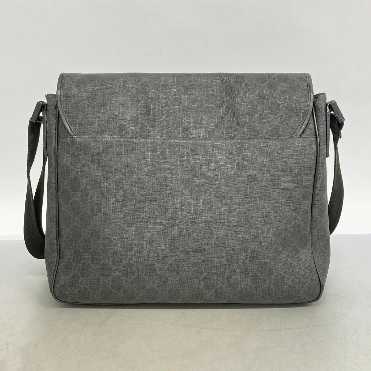 Gucci GG Supreme Shoulder Bag PVC Black Silver Hardware thumbnail 16