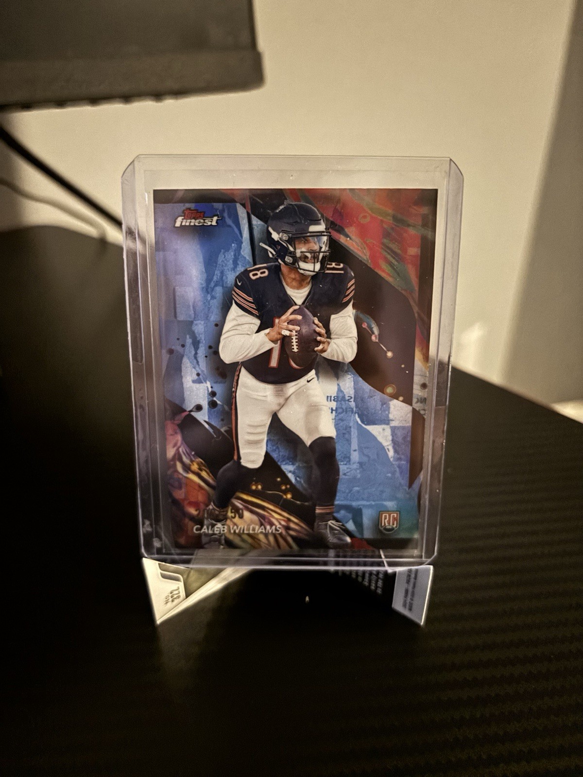 2024 Topps Finest - Uncommon Caleb Williams #161 Sky Blue Refractor /250 (RC)