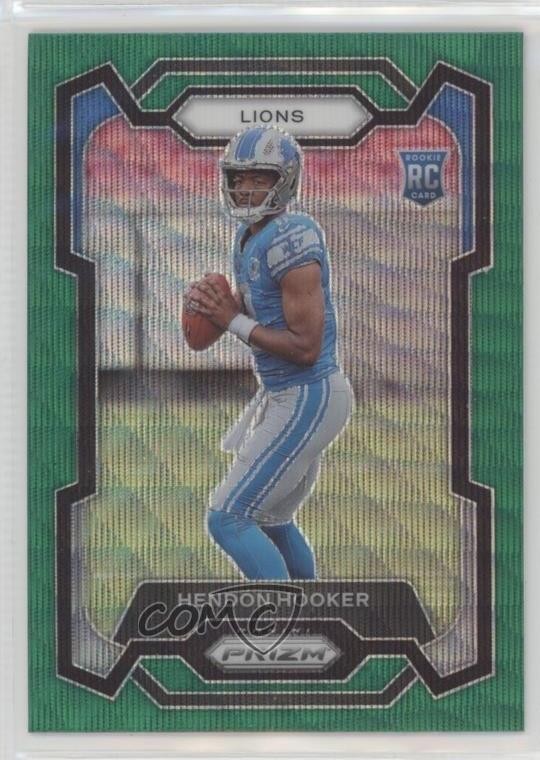2023 Panini Prizm Rookies Green Wave Prizm Hendon Hooker #329 17uf