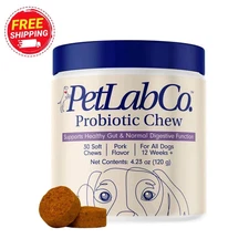 PetLab Co. (PetLabCo.)  Probiotic Soft Chew for Medium Size Dogs, 30 Count