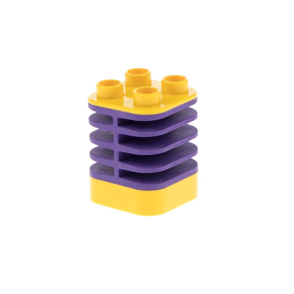 1X Lego Duplo Giraffe Animal Neck 2X2X2 Yellow Purple Flexible 6217631 35110PB02