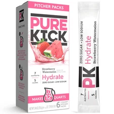 Pure Kick Flavored Drink Concentrate Pack of 6 Sugar Free Hydration 0.48 Oz