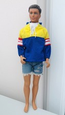 Sindy Paul Doll 1987 In Vintage Ken Barbie Outfit, Little Brother Tommy