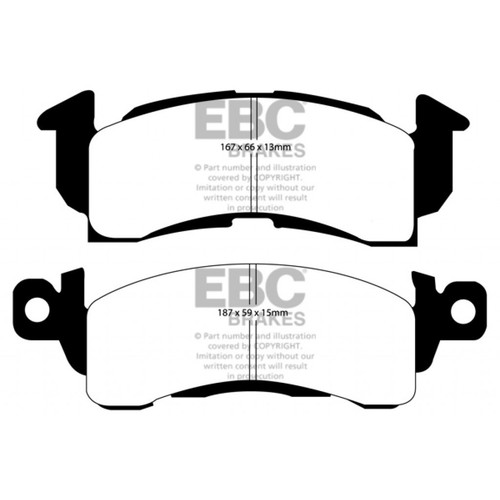 EBC For Cadillac Seville 1980 Front Brake Pads 4.1 Yellowstuff - Picture 2 of 5