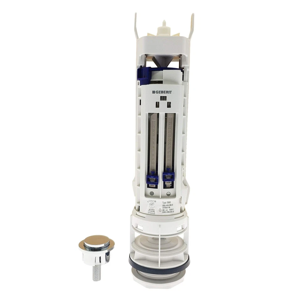 Geberit Impuls 290 Dual Flush Toilet Valve W/Actuator Cr-pl Repl RRP £33 - Image 2 of 4