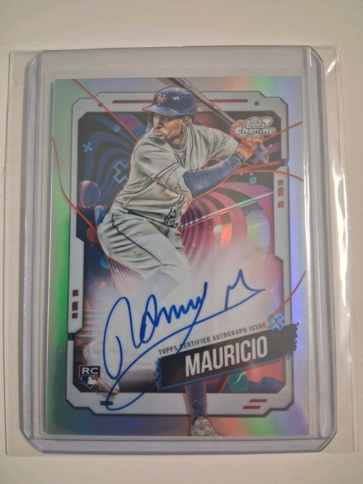 2024 Topps Cosmic Chrome Ronny Mauricio Auto Rookie New York Mets RC Variation