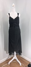 Vintage Womens 16 Little Black Dress Sweetheart Whimsigoth Asymmetrical Sexy 
