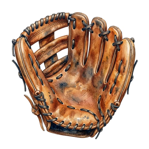 Baseball Glove Self Adhesive Sticker