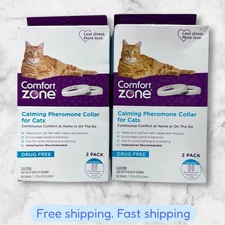 FOR 2 Comfort Zone Calming Pheromone Collar For Cats 2pk NEW SHIPPING