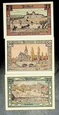 1921 Germany DITFURT 25 50 75 Phennig Banknote / Notgeld