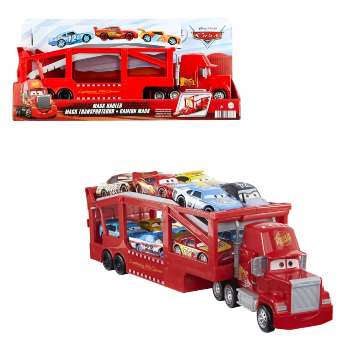 Jeu Auto Camion Voitures Transporteur Voiture Jouet pour Enfants Mattel