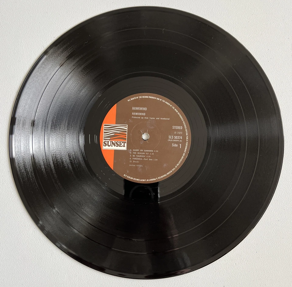 HAWKWIND Hawkwind LP 33rpm 12" UK SUNSET Reissue EX/VG+ Foto 4 de 4