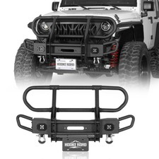 Rock Crawler Stubby Front Bumper W Grille Guard For 2007-2018 Jeep Wrangler Jk