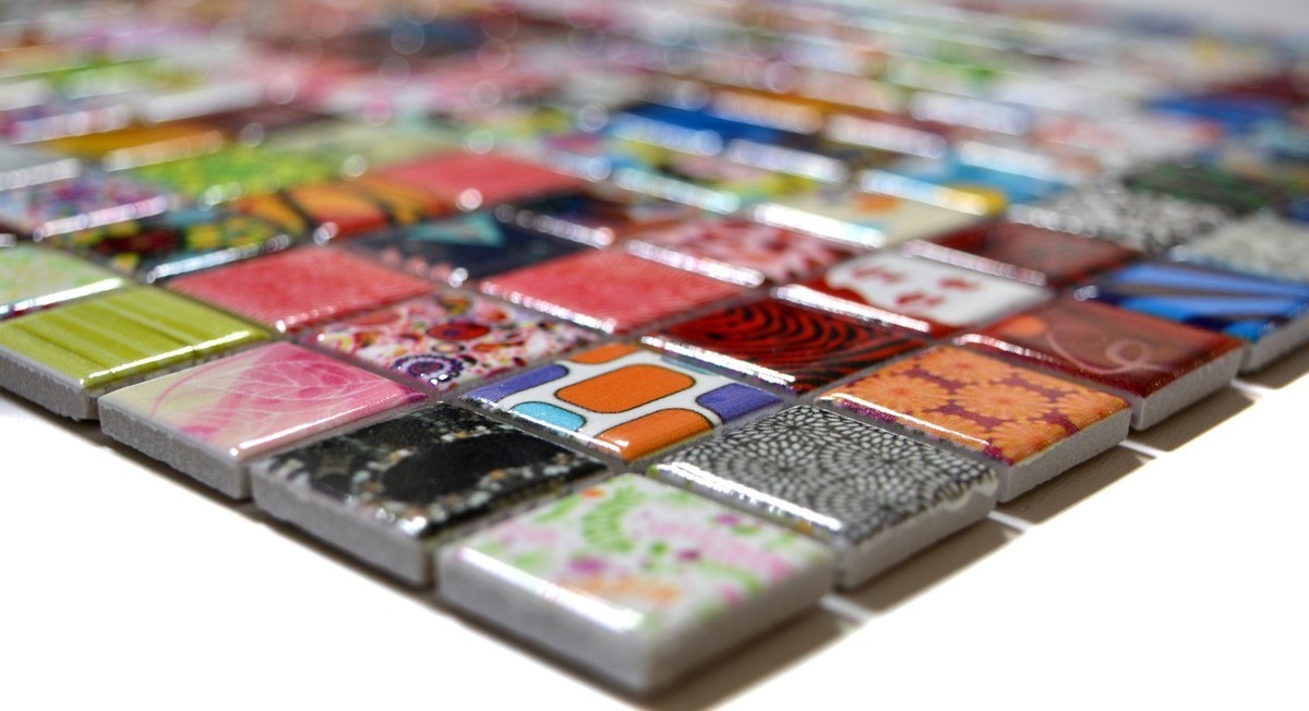 Mosaïque rétro Céramique POP UP coloré mur 18D-1605_f |10 plaques