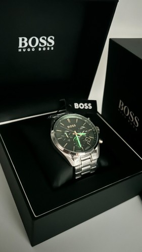 HUGO BOSS Champion HB1513878 Green Dial Men's Watch 44mm - Picture 12 of 21
