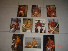 10 Sexy 4.5" x 6.5" Postcards (Hot Bods) with Shirtless Men in White, Lot 4-M