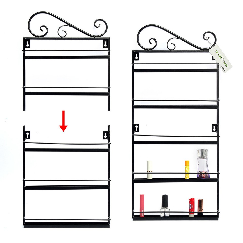 5 Tier Metal Nail Polish Wall Rack Display Organizer Shelf Holder 50 ...