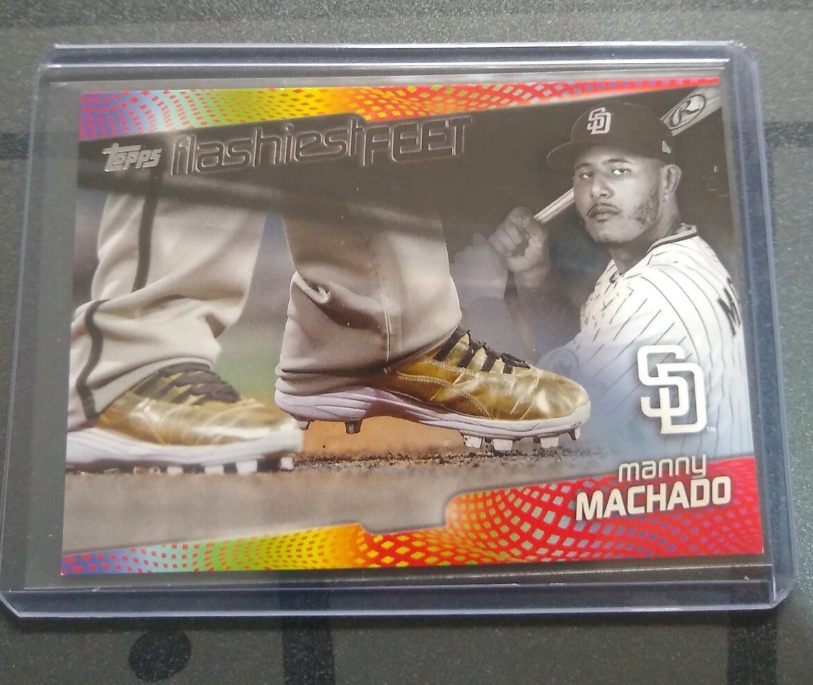 2022 Topps Series 1 Manny Machado Flashiest Feet FF-3 Black 94/299 Padres
