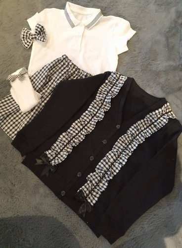 UNIFORME ESCOLAR 2-14 AÑOS FALDA POLO CÁRDIGAN CLIP CALCETINES GINGHAM - Imagen 3 de 6