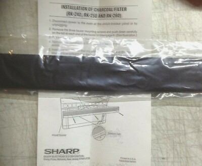 OEM SHARP CHARCOAL FILTER RK-250 OVER THE RANGE CAROUSEL MICROWAVE 12-3/4x1-3/4''