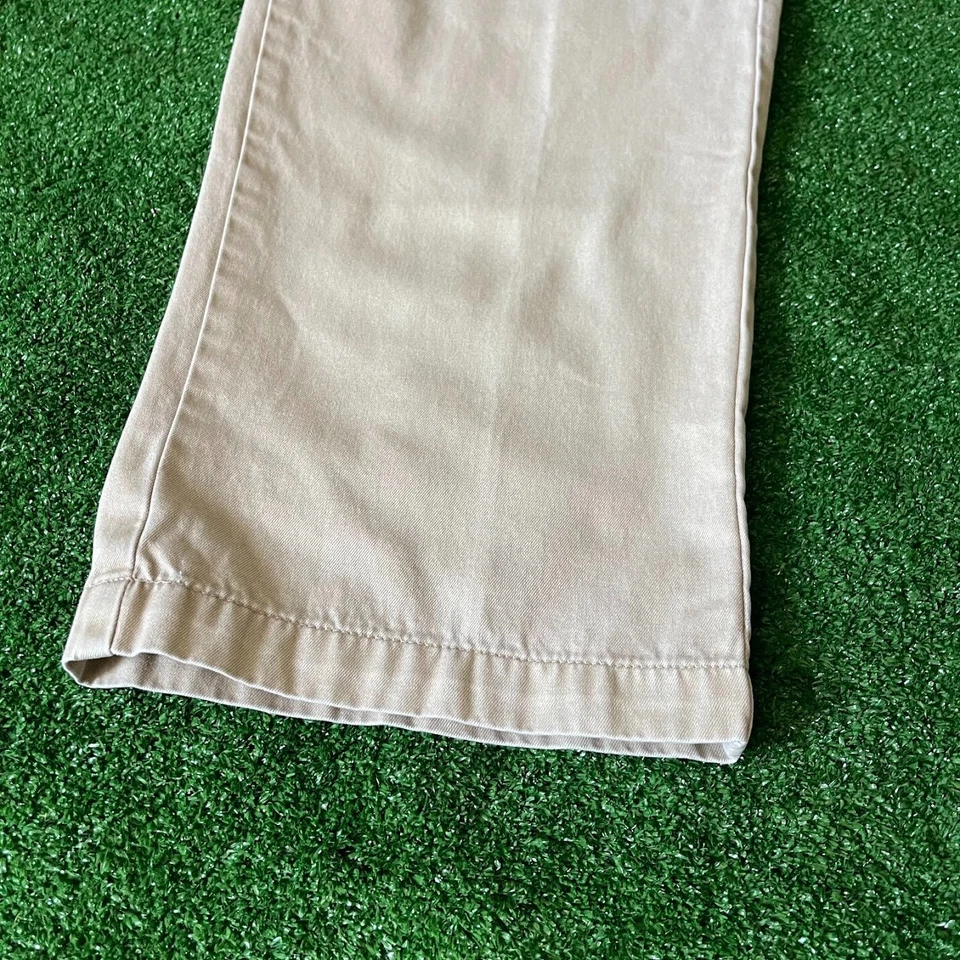 Calça Oxford Chino Cáqui Y2K Johnston & Murphy Frente Plana Ajuste Regular Tamanho 40 - Imagem 4 de 4