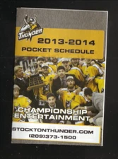 Stockton Thunder--2013-14 Pocket Schedule--Islanders Affiliate--ECHL