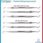 DENTAL PLUGGERS AMALGAM PLASTIC FILLING SERRATED & SMOOTH STAINLESS STEEL SET X6
