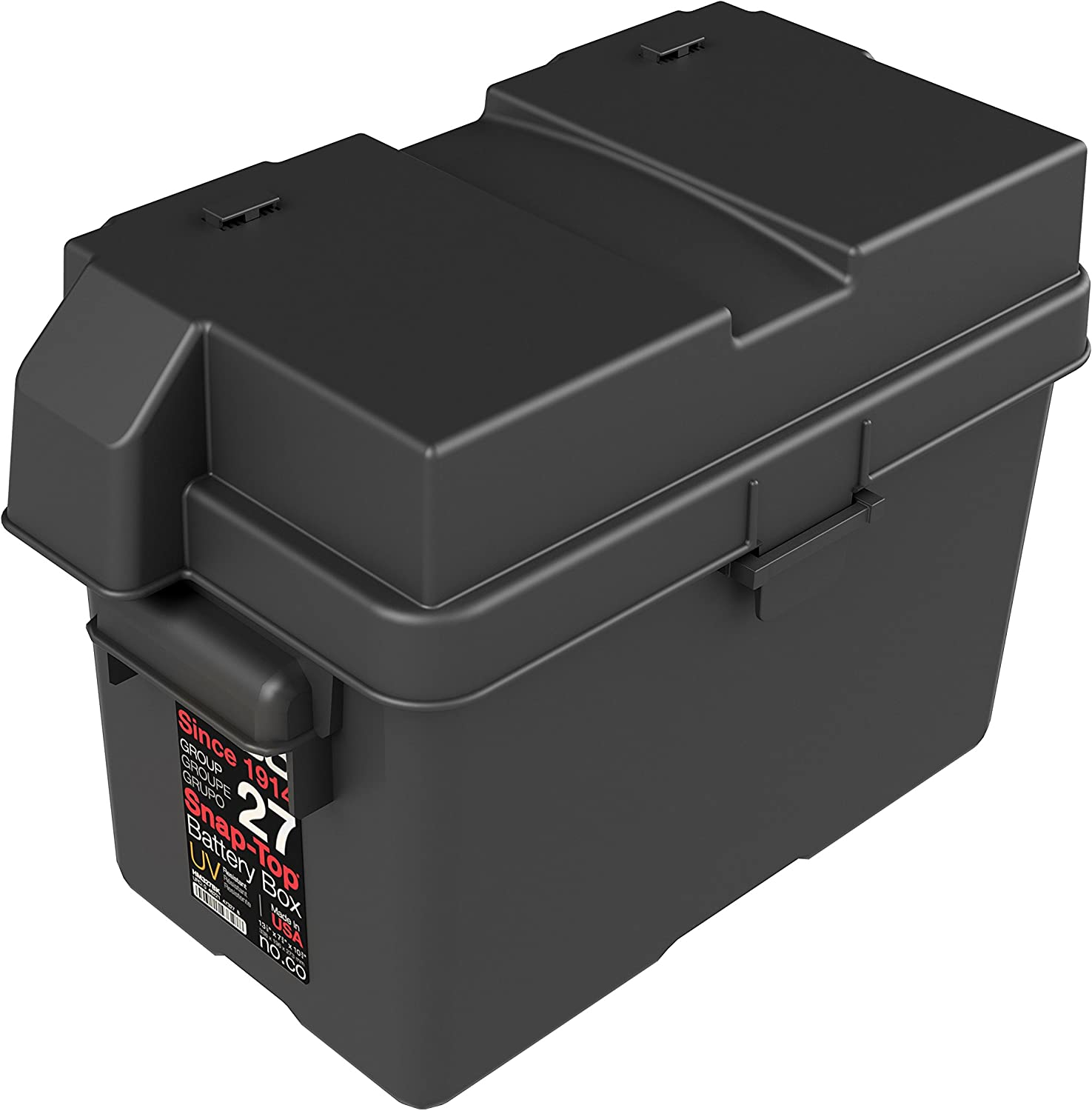 SnapTop HM327BKS Battery Box, Group 27 12V Outdoor Waterproof Battery