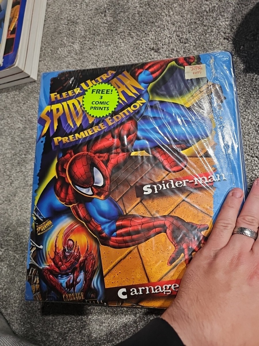 1995 FLEER ULTRA SPIDERMAN Base Set 150 + Binder, Gold Web