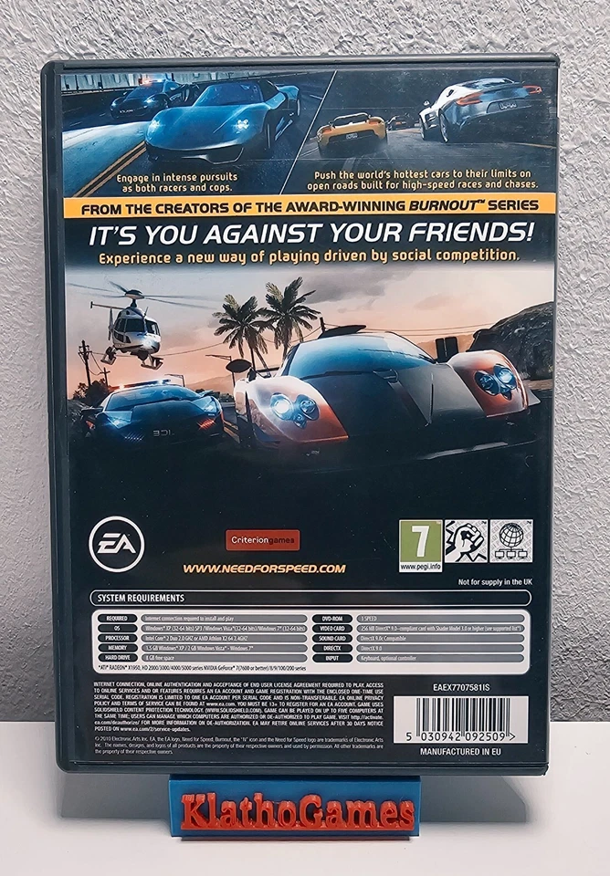 PC Computer Spiel Need for Speed The Run NFS Y1003 - Bild 2 von 3