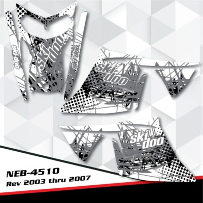 GRAPHIC DECALS STICKERS WRAP KIT FOR SKI-DOO REV MXZ RENEGADE GTX 03-07 NEB-4510