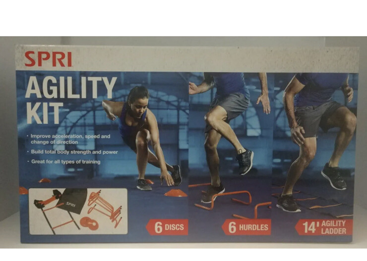 Kit Agility SPRI Complet : 6 Disques, 6 Haies, échelle 14' - Entraînement Crossfit