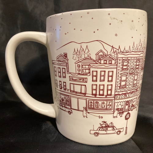 Second Cup Ltd Kanada Kaffeebecher Holiday Street Scene 14 Unzen EUC - Bild 3 von 5