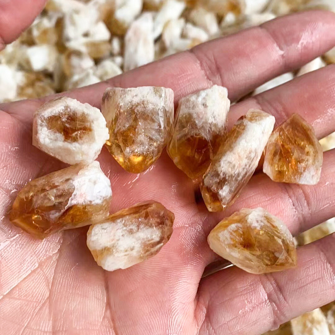 1LB Natural Citrine cluster quartz crystal mineral specimens point healing