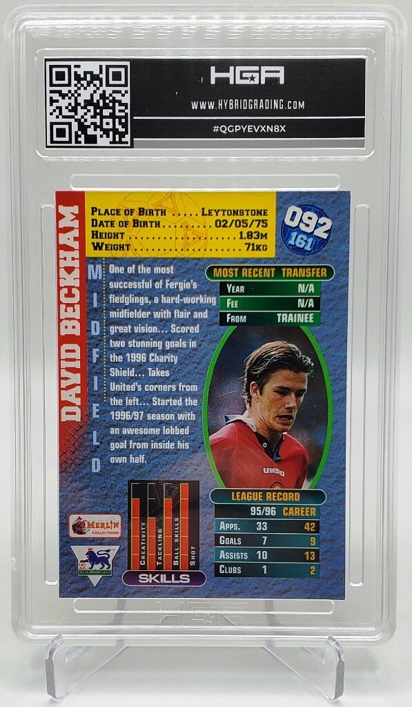 David Beckham Manchester United #092/161 - 1996-97 Merlin