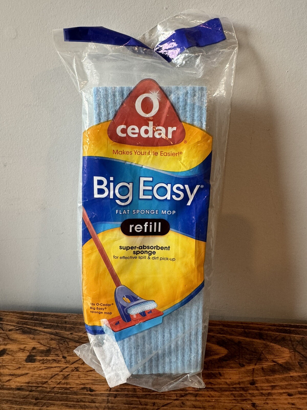 O Cedar Big Easy Flat Sponge Mop Refill New In Open Package