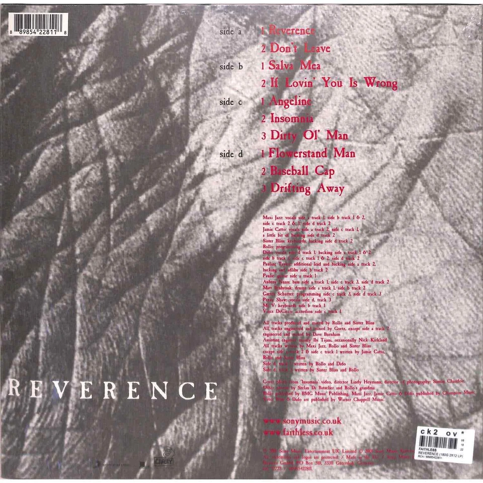 Faithless / REVERENCE (180G 2LP) / RCA / 88985422811 / 2x12 Inch - Bild 2 von 2