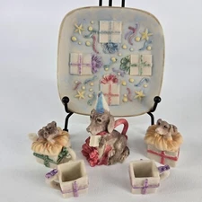 Miniature Tea Set Birthday Puppies 1995 C&F Enterprises, Inc.