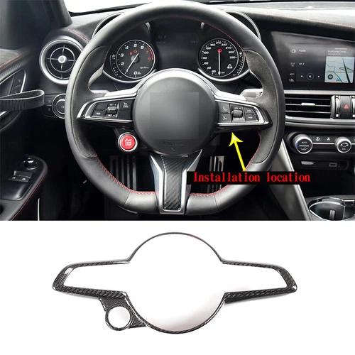 For 2017-2023 Alfa Romeo Stelvio Real Carbon Fiber Full Inner Kit Cover Trim Set - Picture 6 of 30