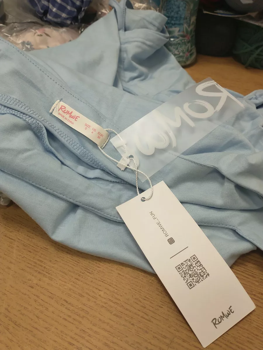 Shein Romwe Ladies EU 36 Blue Dress eBay