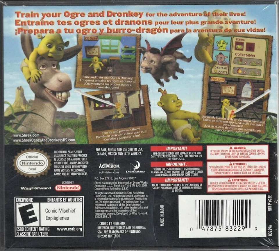 Shrek the Third: Ogres and Donkeys NDS (Brand New Factory Sealed US Version) Nin - Image 2 of 2