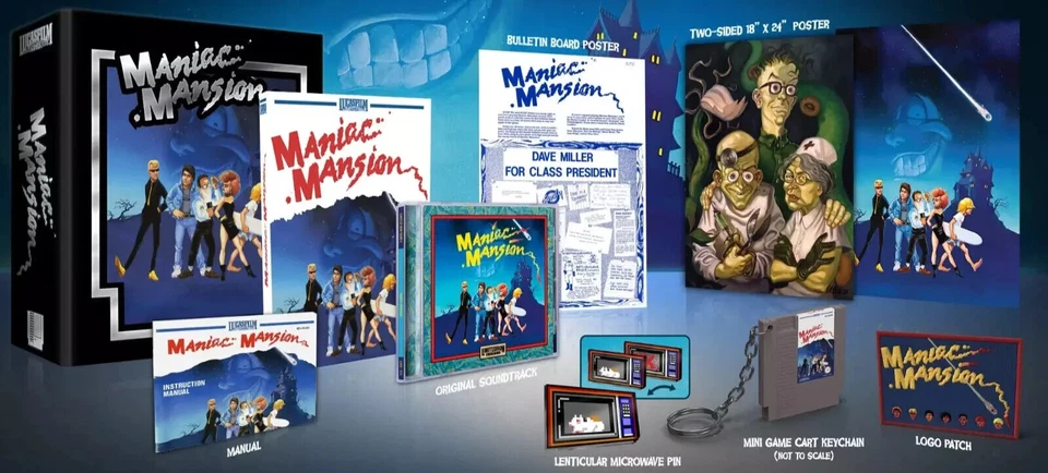 Maniac Mansion Nintendo NES Collector's Edition Limited Run Games Lucasarts NEW - Image 2 of 4