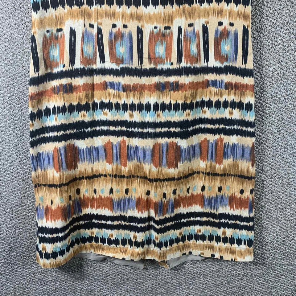 Tahari Dress Womens 10 Line Blend Tie Dye Sleeveless Lined Boho Aztec Office - Image 3 of 4