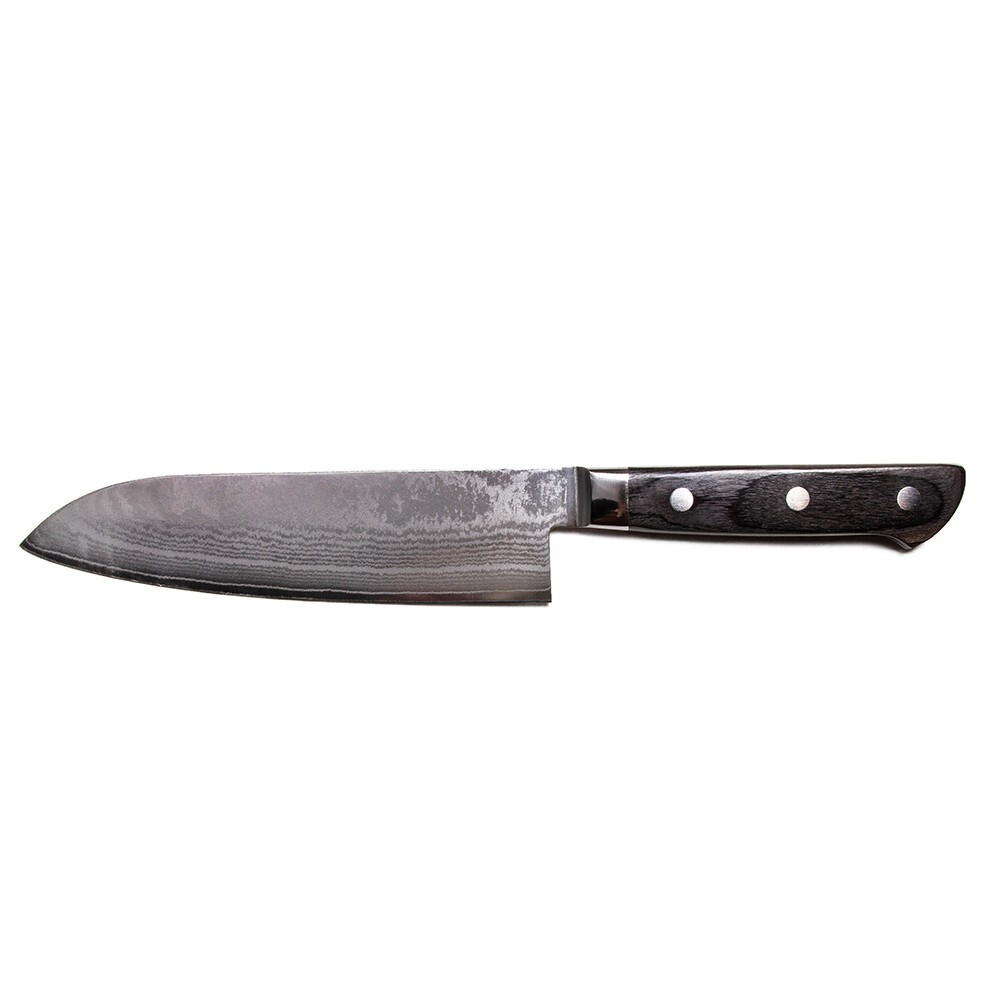 SARAMUKI様 Noushu Masamuke SAKU Japanese Damascus Kitchen Santoku Knife 7.1