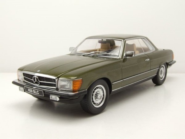 KK-Scale Mercedes-Benz 450 SLC C107 1973 GrüN 1:18 Sportwagen Modellauto-image