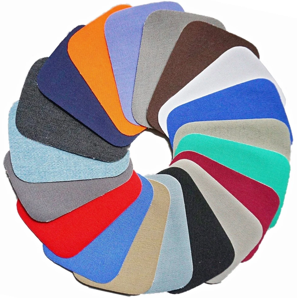 1x Bügelflicken aus Baumwolle Aufbügeln Flicken zum Aufbügeln 20 versch. Farben