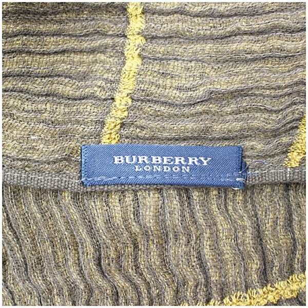 Authentic Burberry Cotton Rectangular Scarf, Brow… - image 4