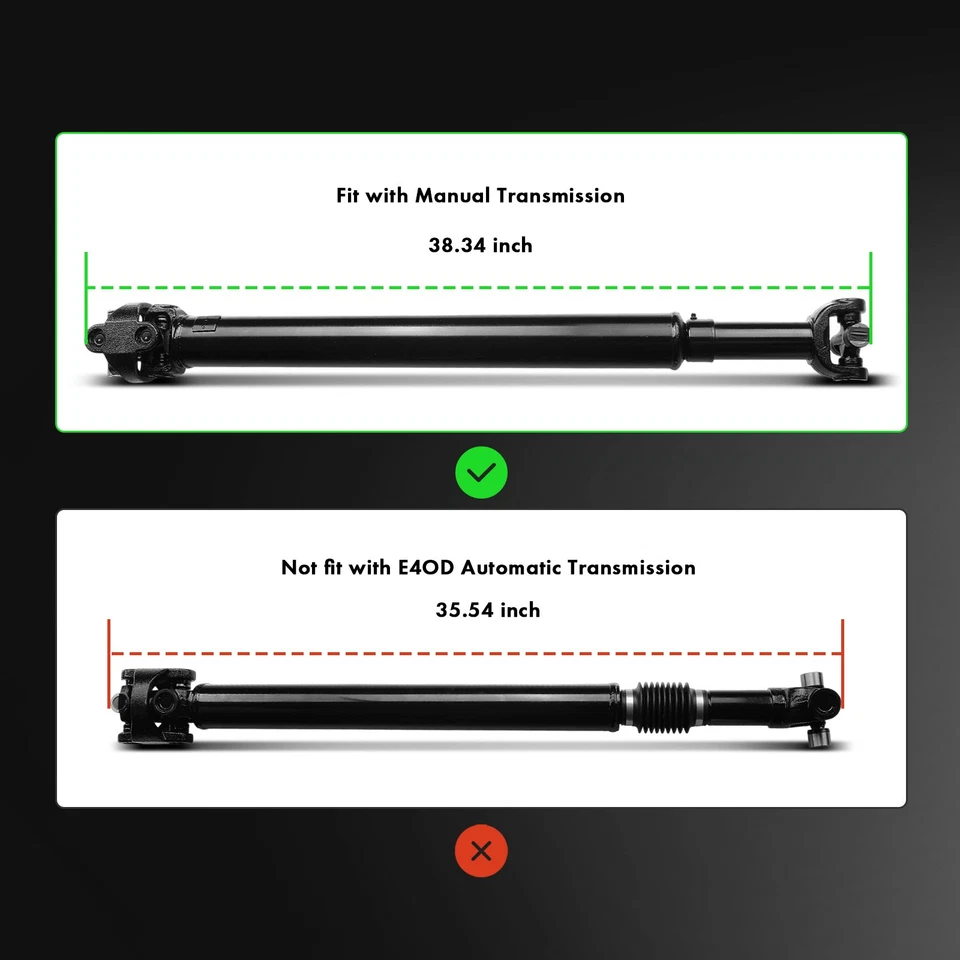 Front Side Driveshaft Prop Shaft Assembly for Ford F-350 1995-1996 Manual 973 mm - Image 2 of 4