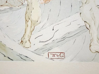 Dali Gravure Sur Bois Originale Divine Comedie - Photo 1/4