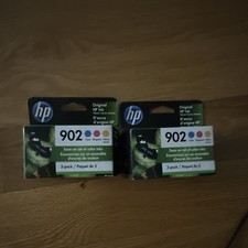 HP 902 Genuine Original Inkjet Ink Cartridges 3-Pack C M Y Lot of 2